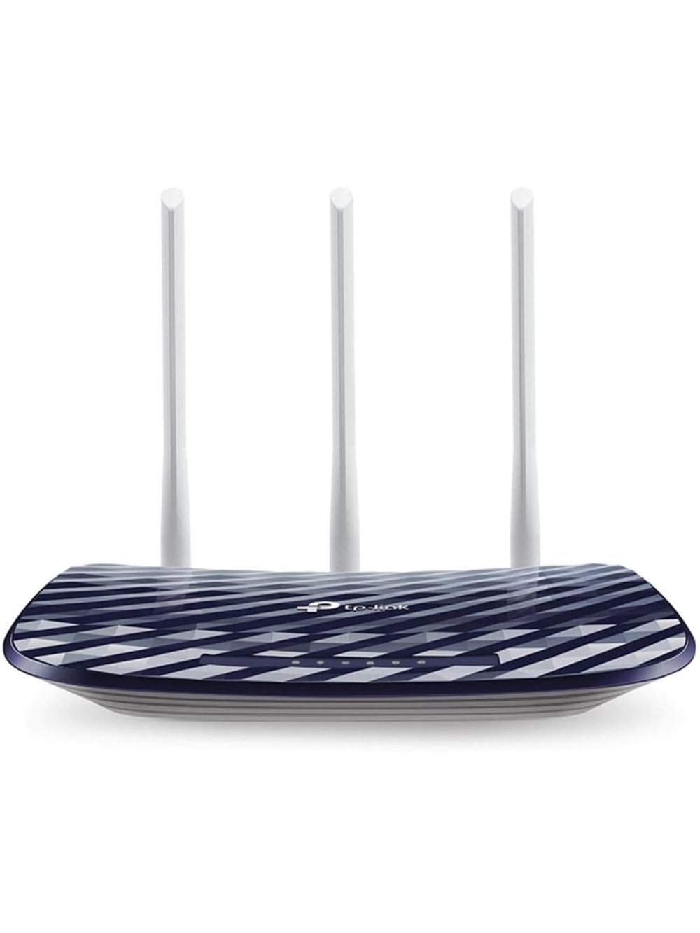TP-Link Blue and White Wireless Router with Three Antennas